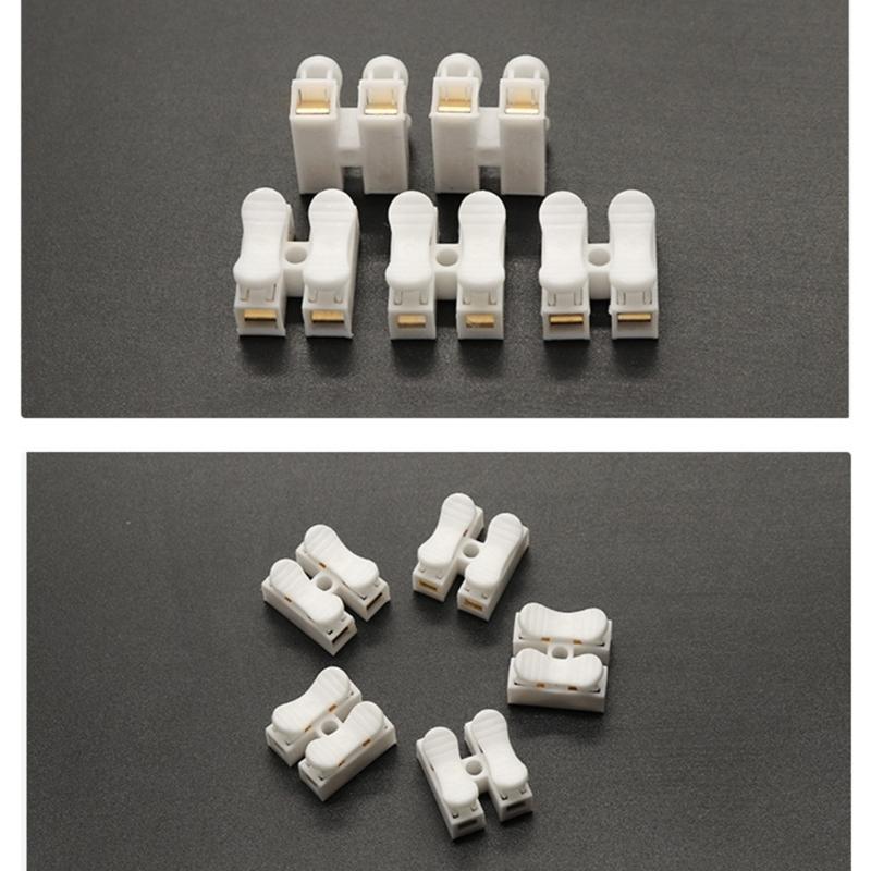 5A 2 In 2 Out Quick Connect Spring Wire Terminals Block for Secure Wiring In Tight Space