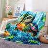 Tortoise Print Flannel Blanket, High Quality Comfortable for All Seasons, Home Decor, Warmth and Comfort, Perfect for Christmas Gifts