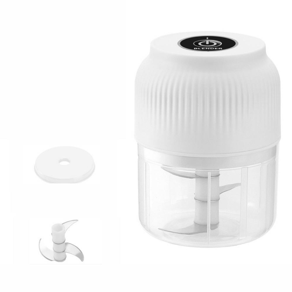 Wireless Electric Garlic Masher USB Rechargeable Kitchen Food Chopper  Vegetable Chopping 300ml white