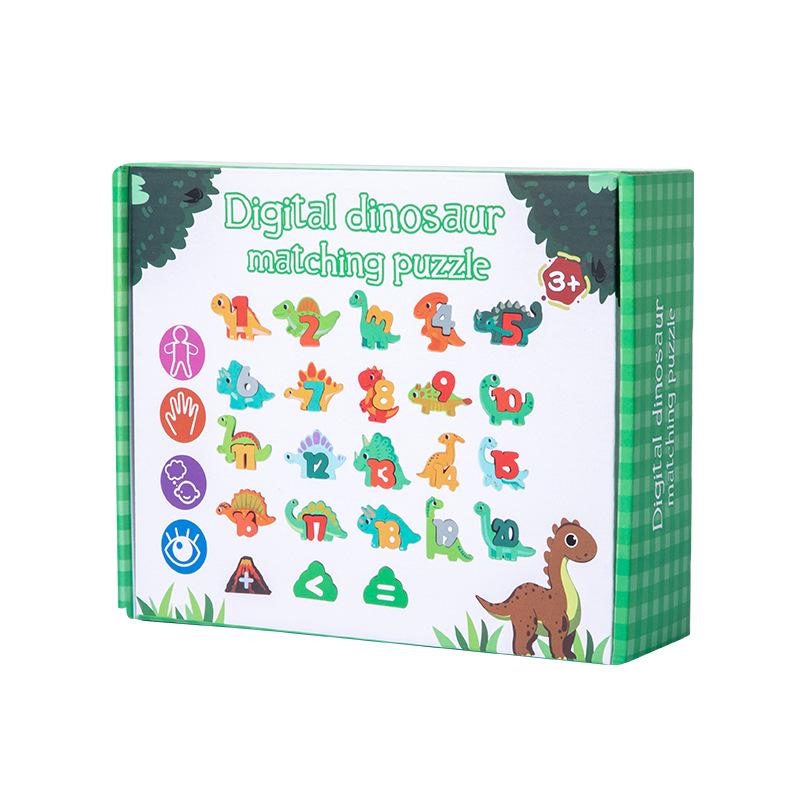 Kids' Educational Building Blocks: Alphabet, Numbers, Animals & Dinosaurs - Safe, High-Quality Wood, No Odor.