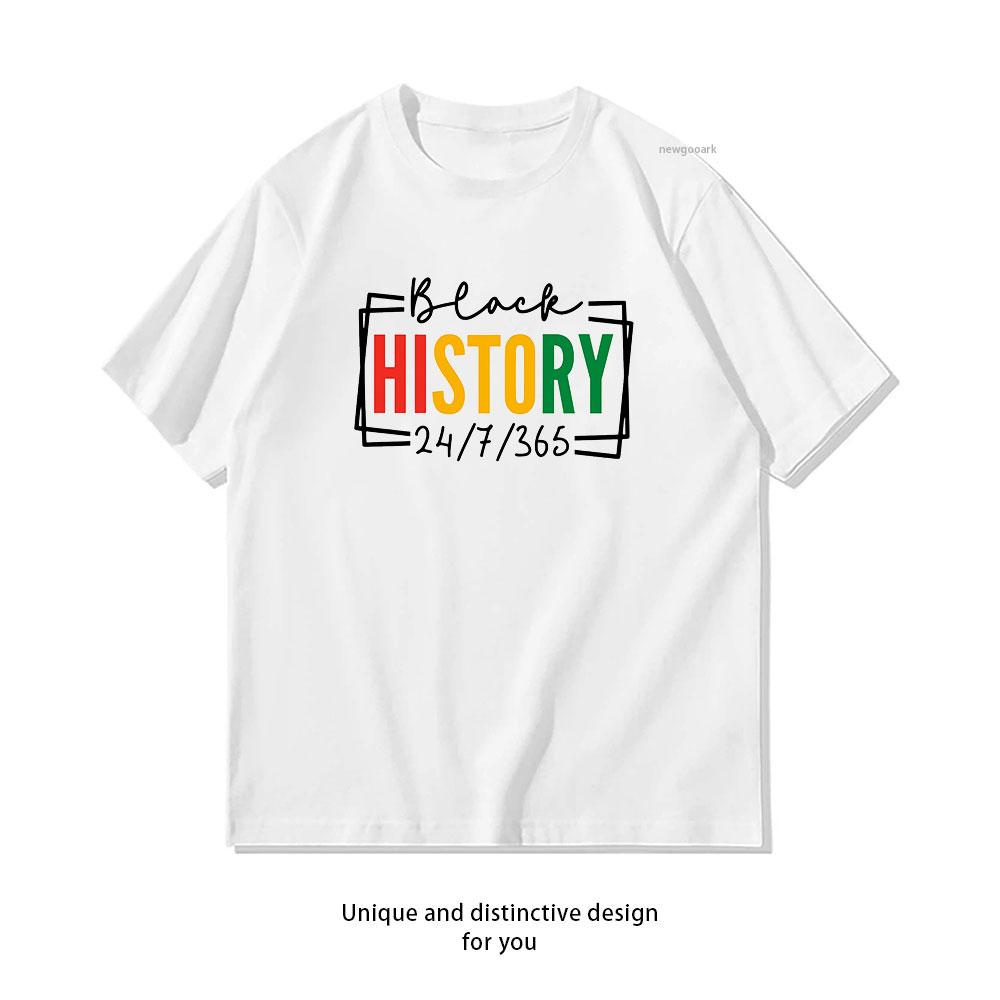 

Black History Month Period 365 Days tshirt Women Unisex Casual cotton graphic t shirts Adult fashion streetwear outdoors S