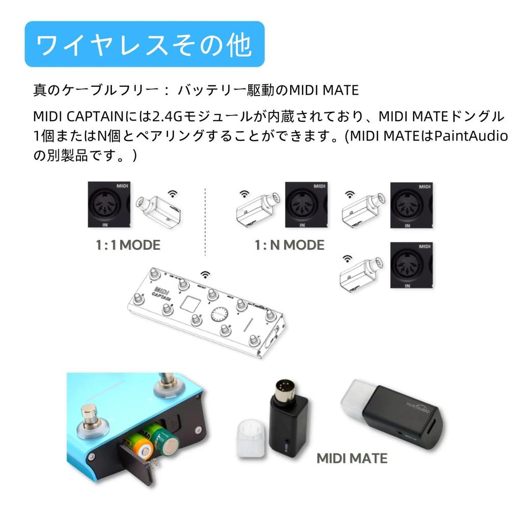 MIDI CAPTAIN MIDI 10 Footswitches Japanese Electronic Manual Included MIDI Controller Supports all commands Automatic Time Engine control function