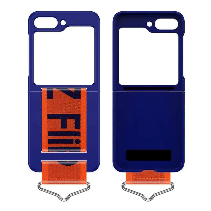 Luxury Wrist Strap Ring Holder Case for Samsung Z Flip 6 5 3 4 5G Slim Matte Shockproof Hand Chain Band Cover For Galaxy ZFlip 5