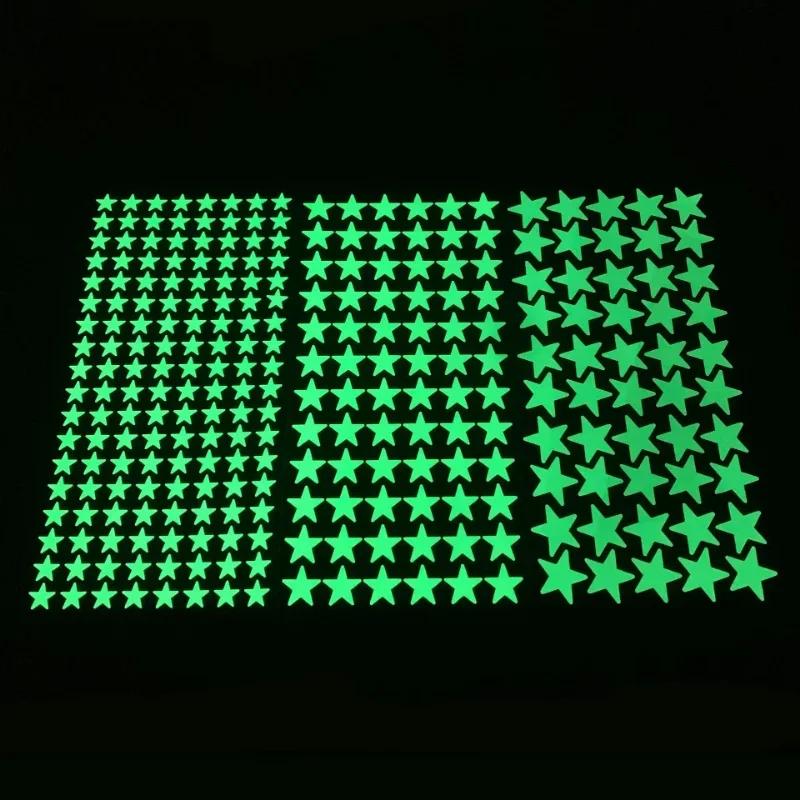 Luminous Wall Stickers for Kids Rooms Dots Stars Ceiling Wall Decals Glowing Stickers Wall Decals Glow In The Dark Home Decor