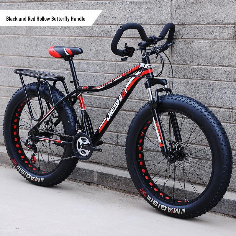 Men's Off-Road Fat Tire Snow & Mountain Bike - Variable Speed, Shock Absorbing, Wide Tires for Beach and Trail