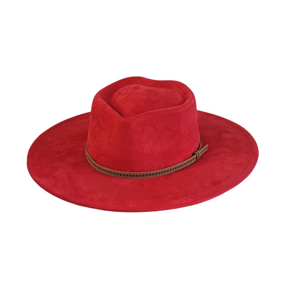 Cappello Top Cuore Colorato Suede Vegano Cappello Fedora a Tesa Larga 9 cm Cappello Jazz in Feltro Autunnale per Uomo e Donna Cappello Classico Chapeau Sombrero