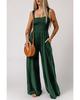 Azura Exchange Smocked Sleeveless Jumpsuit with Pockets
