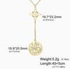 Collier pendentif double face en acier inoxydable Saint Benoît et Nœud de Sorcière