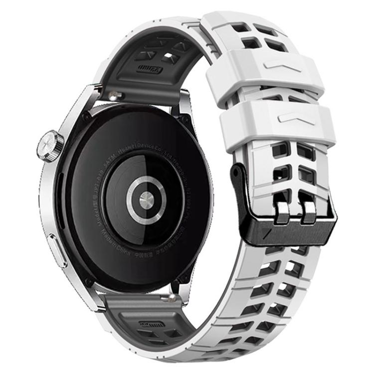 Dropshipping Watch Bands 22mm Double-row Hole Two-color Silicone Watch Band for Huawei Watch4 / 4 Pro / Watch3 / 3 Pro