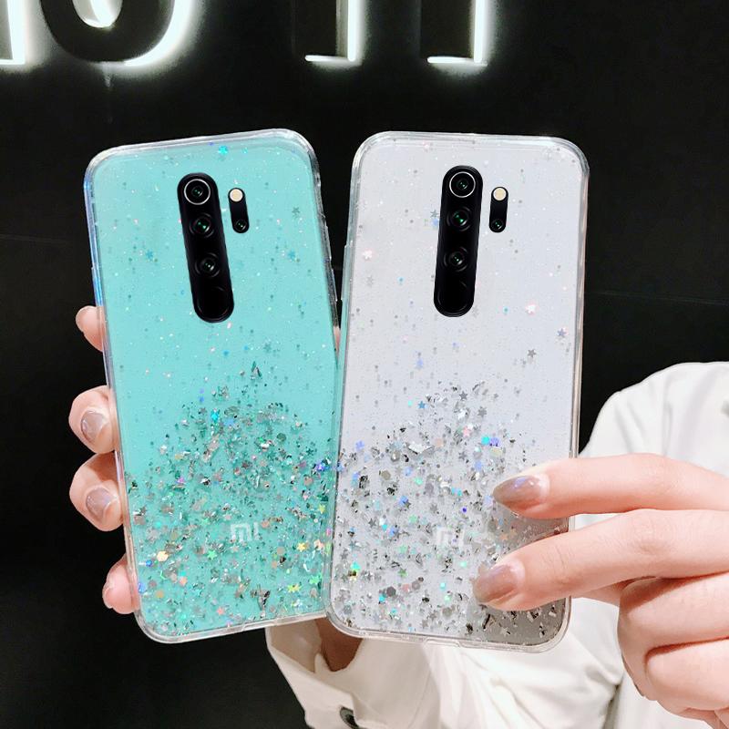 Phone Case For Xiaomi Redmi 9 9A 9C Cases Glitter Bling Cover Xiaomi Redmi Note 11 9 10 Pro 10S 9S Poco X3 NFC Pro F3 M3 Covers