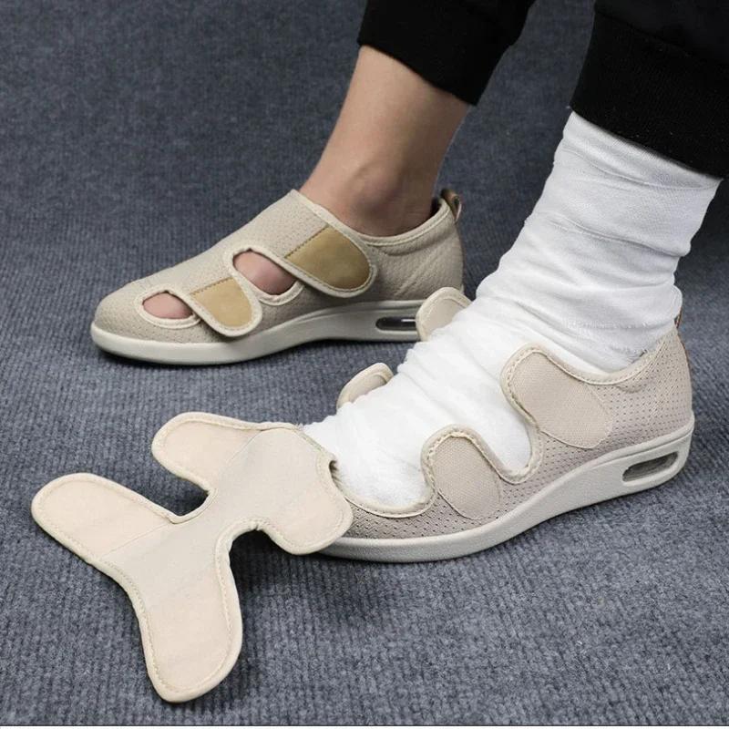  Mom Dad Shoes Casual Sandals Orthopedics Wide Feet Swollen Shoe Thumb Eversion Adjusting Soft Comfortable Diabetic Shoes