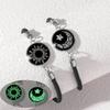 Luminoso 2 Pezzi/Set Bracciale per Coppie in Acciaio Inossidabile per Amanti Donne Fascino Corda Sole Luna Festa Amicizia San Valentino Gioiello Regalo