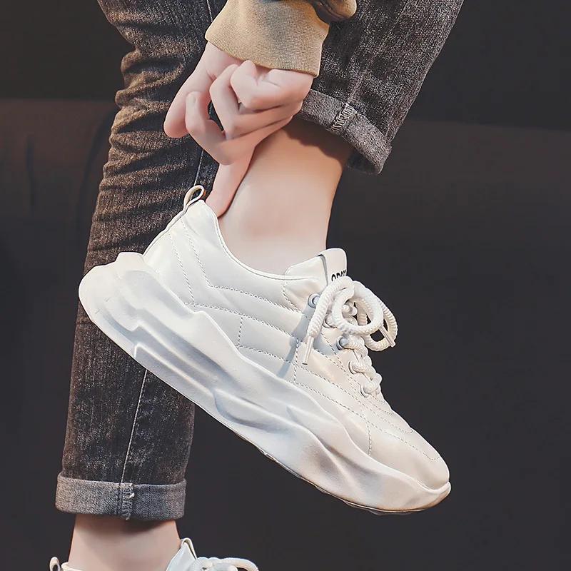 2024 Latest Men's Soft soled Comfortable Casual Shoes Spring/Autumn Thick soled Height Increasing Soft soled Running Sneakers