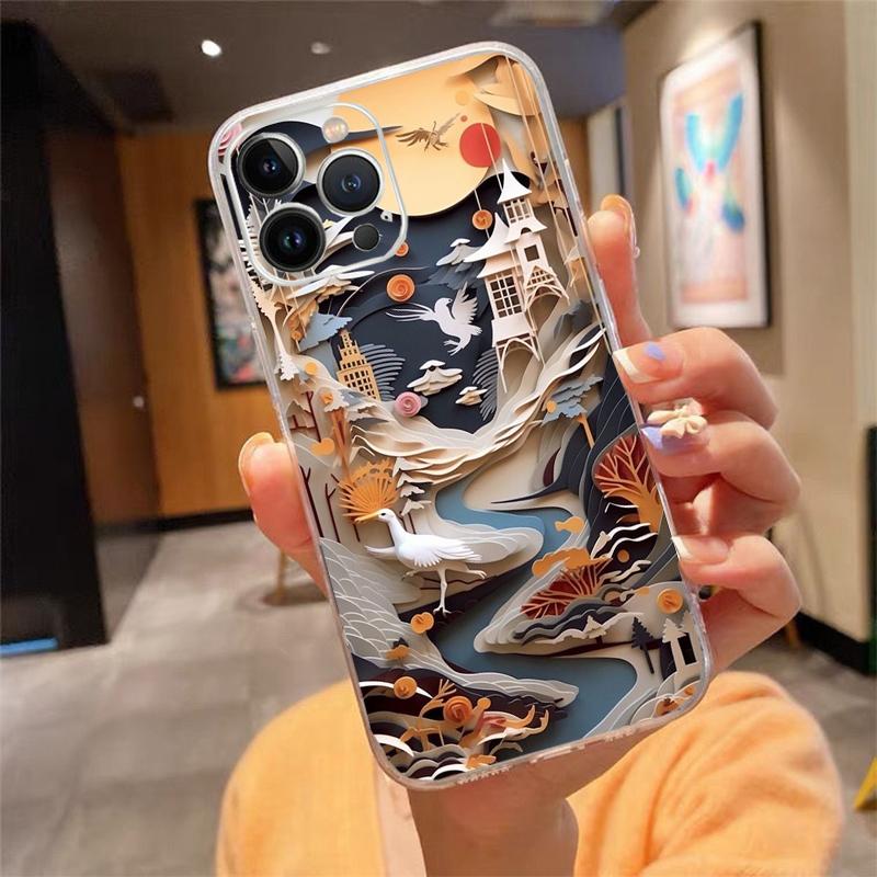 Landscape Art Phone Case For iphone 17 Pro Max Air 16 15 14 13 Pro Max 15 16 Pro 15Plus