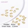 18K Gold Plated Brass Pearl Pendant Mounting Bails Connectors For Jewelry Making DIY Pearl Component Mounting Accessories