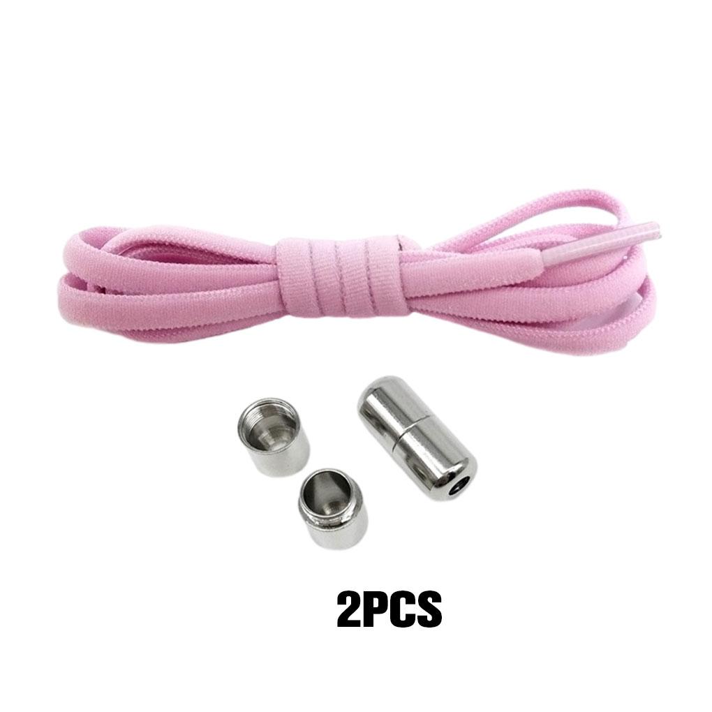 2 Pieces Children Sneakers Shoelace Solid Color Shoe Lace Reusable Washable Elastic Shoes String Footwear Accessories