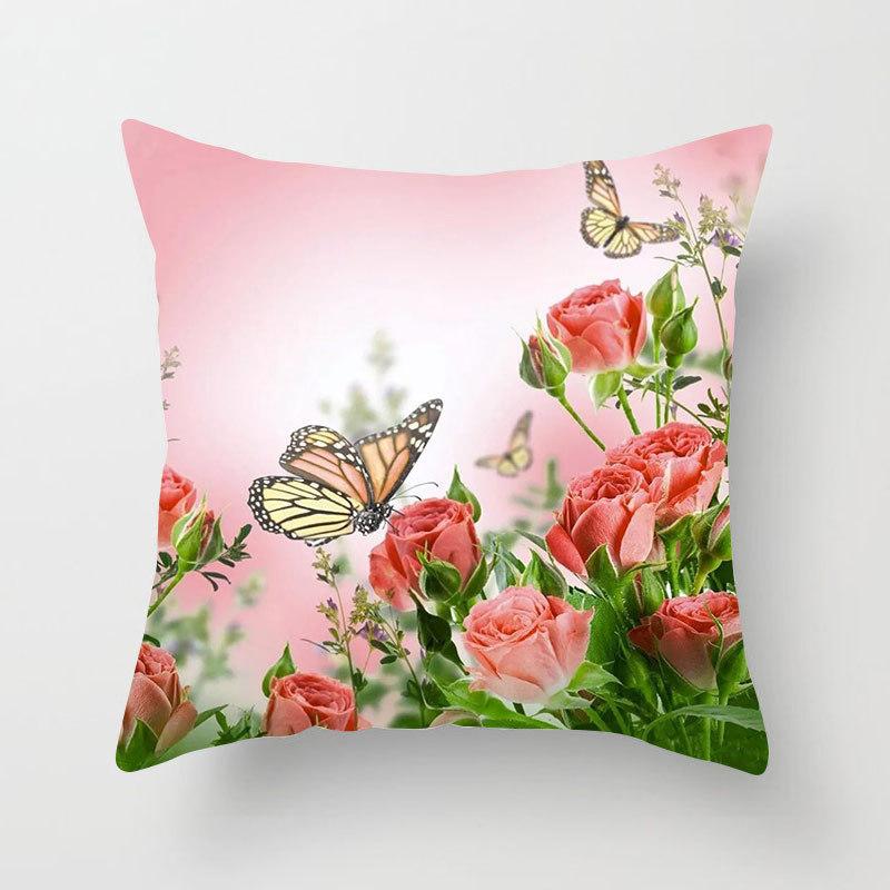 Butterfly Pattern Cushion Cover 45*45cm Seat Decorative Pillow Car Home Sofa Bed