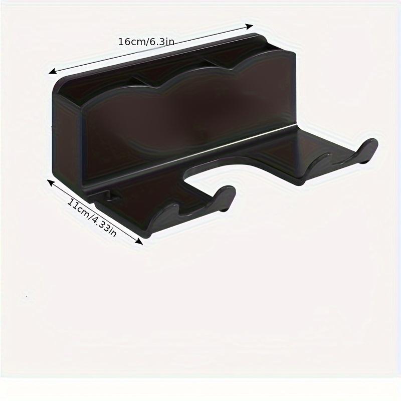 1pc No-Punch ABS Hair Dryer Holder - Easy Wall Mount, Space-Saving Bathroom Organizer, Safe & Stylish Design for Hassle-Free Grooming