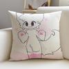 Cute BBoykisserS Cushion Cover Breathable and skinfriendly linen pillowcase square removable and washable cushion