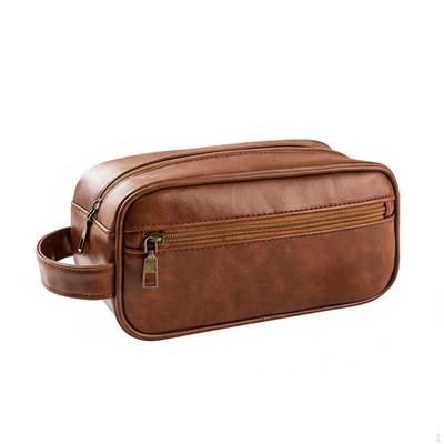 PU Leather Toiletry Organizer Waterproof Men's Travel Bag Light Elegant Design
