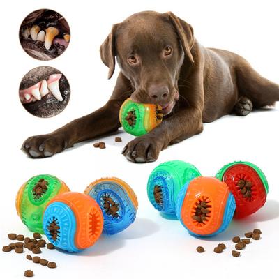 Dog Food Leakage Chew Toy Squeaky Bite Resistant Treat Dispensing Feeder Pet Toy Puppy Teething Cleaning Interactive Boredom Enrichment