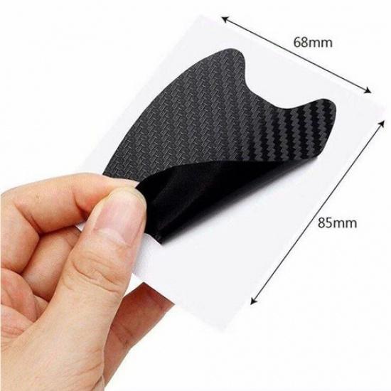 4x Carbon Fiber Car Door Handle Protector Film Anti-Scratch Stickers Accessories