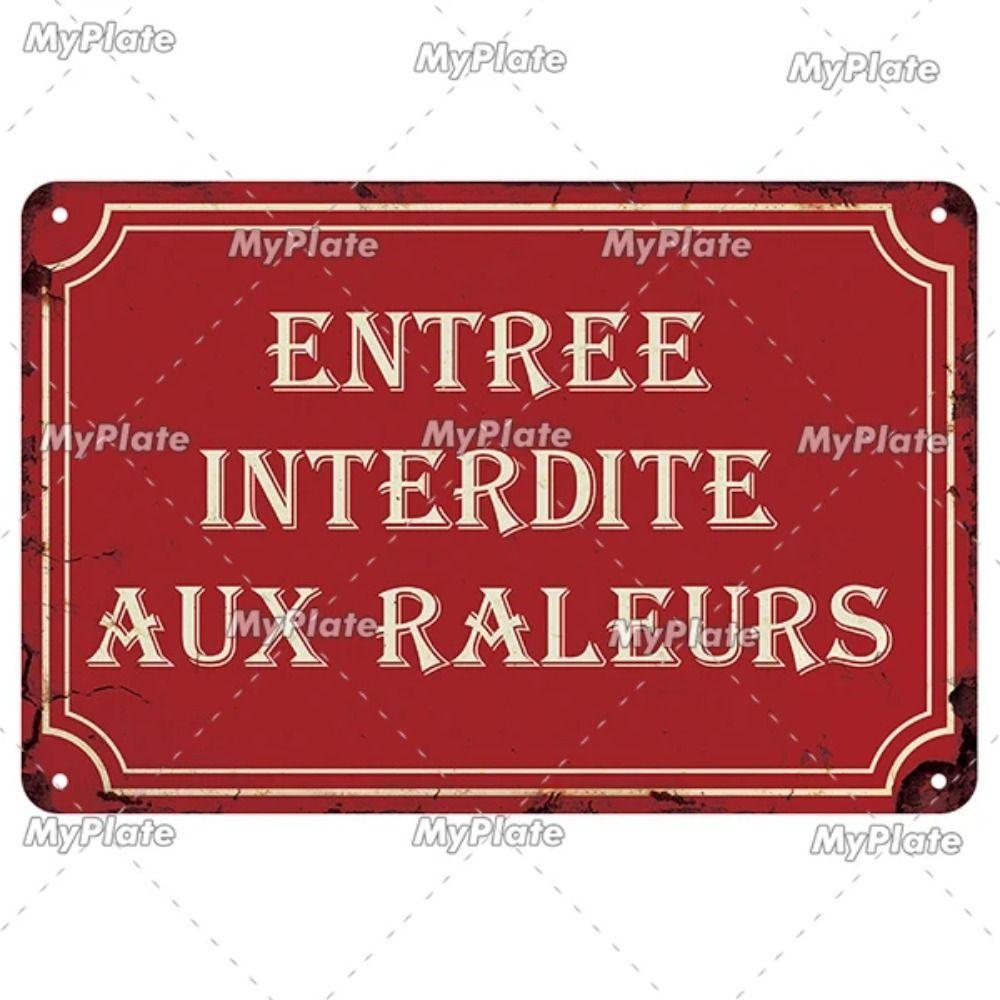 Vintage Metal Sign with Famous French Proverbs Iron Plate Retro Home Decor Gift