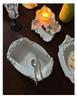 Vintage Ceramic Embossed Dessert Plate, Cake/Western Fruit Bowl, Retro Jewelry Display