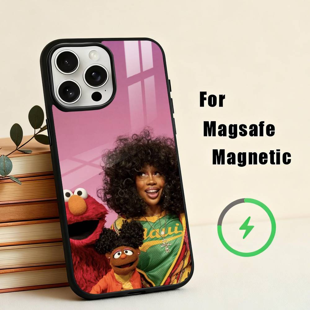Moderne S-SZA-A Sänger Handyhülle für iPhone 17,16,15,14,13,12,Plus,Pro,Max für Magsafe Magnetisches Kabelloses Laden