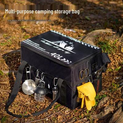 Foldable Multi-Functional Picnic Storage Bag - Large Capacity, Anti-Collision for Outdoor Camping Gear & Tools.