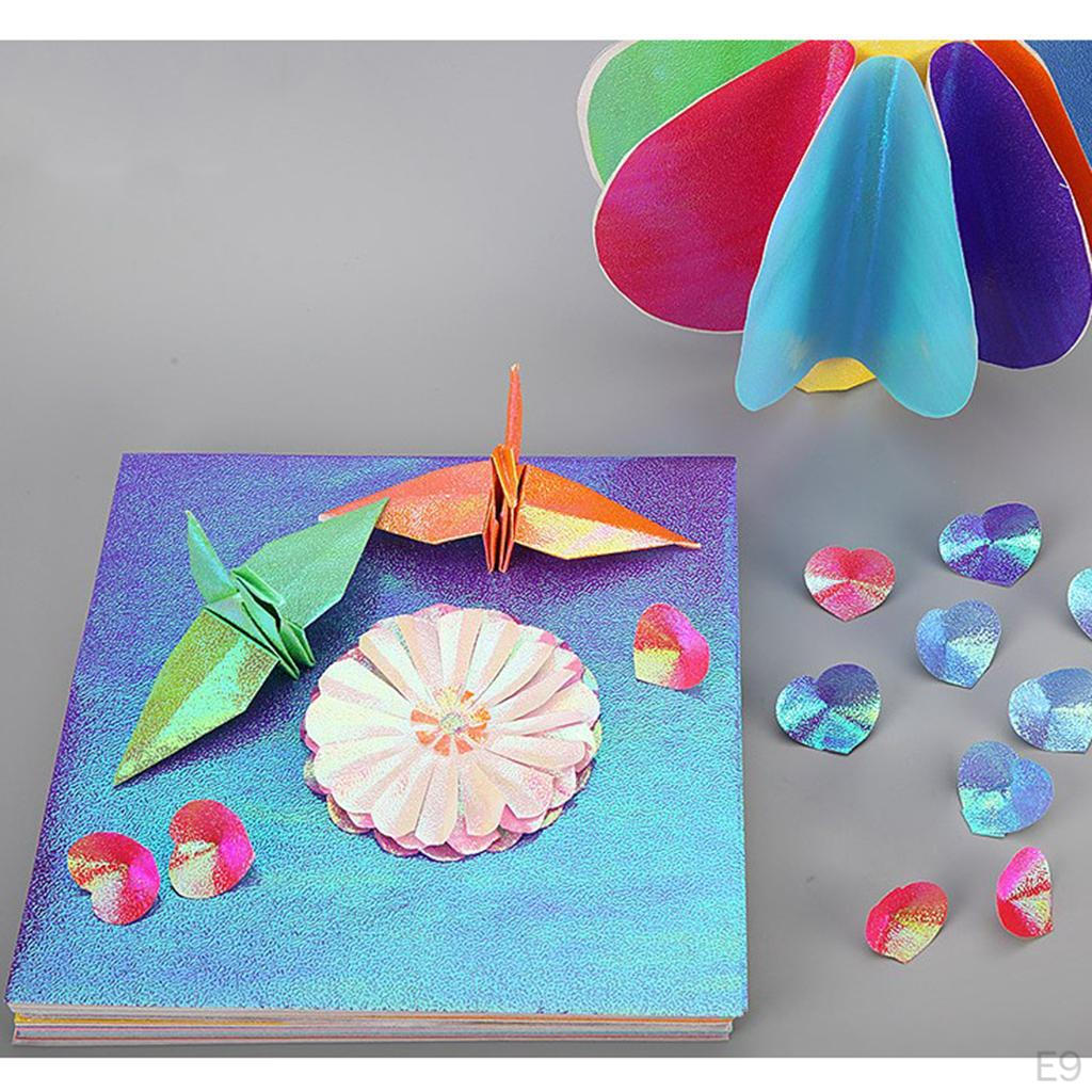 50 Colored Pearl Paper Handmade DIY Folding Craft