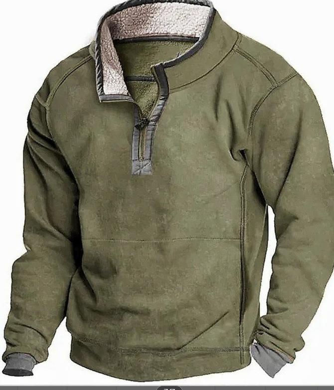 Men’s Suede Long Sleeve Sweatshirt