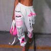 Pantaloni della Tuta Stampati alla Moda da Donna Vita Elastica Casual Larghi Hip Hop Danza Sportivi Alta Elasticità Comfort Pantaloni da Allenamento