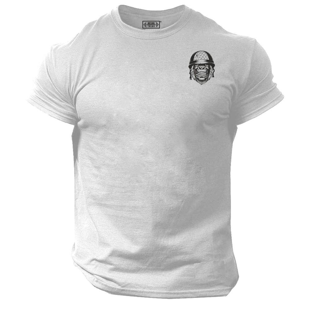 Comunisexdo Gorilla T Shirt Pocket Gym Clothing Bodybuilding Training Workout Top