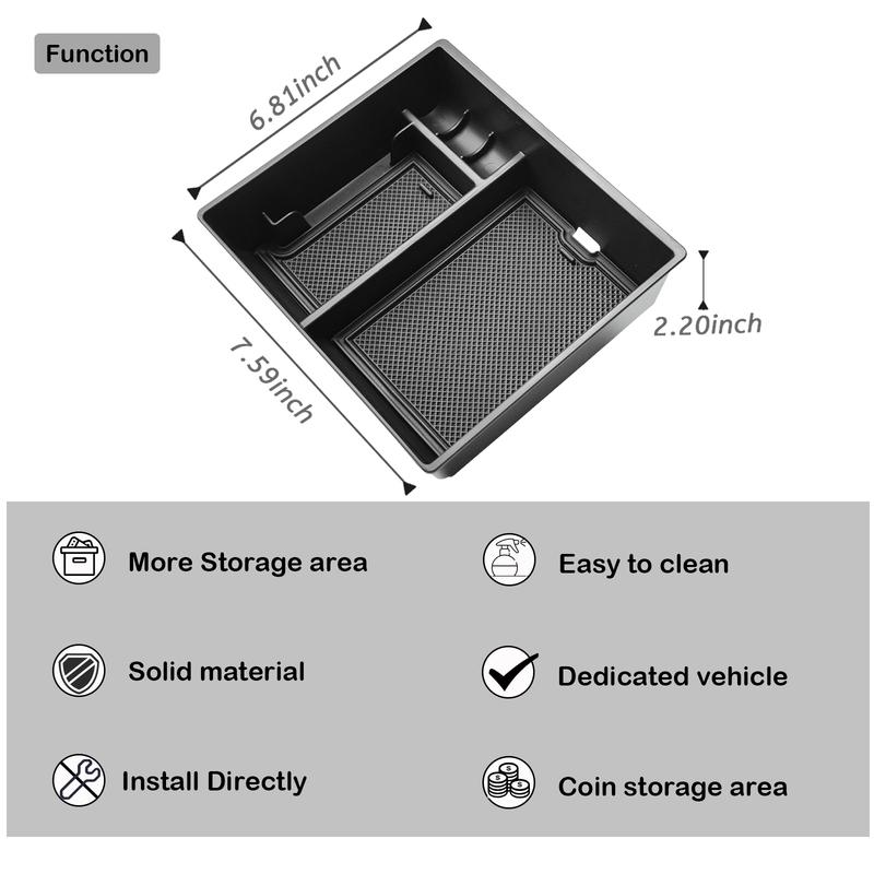 For 2025 Toyota 4Runner Center Console Organizer Tray Armrest Storage Box Interior Car Accessories Secondary Car ABS Storage Box