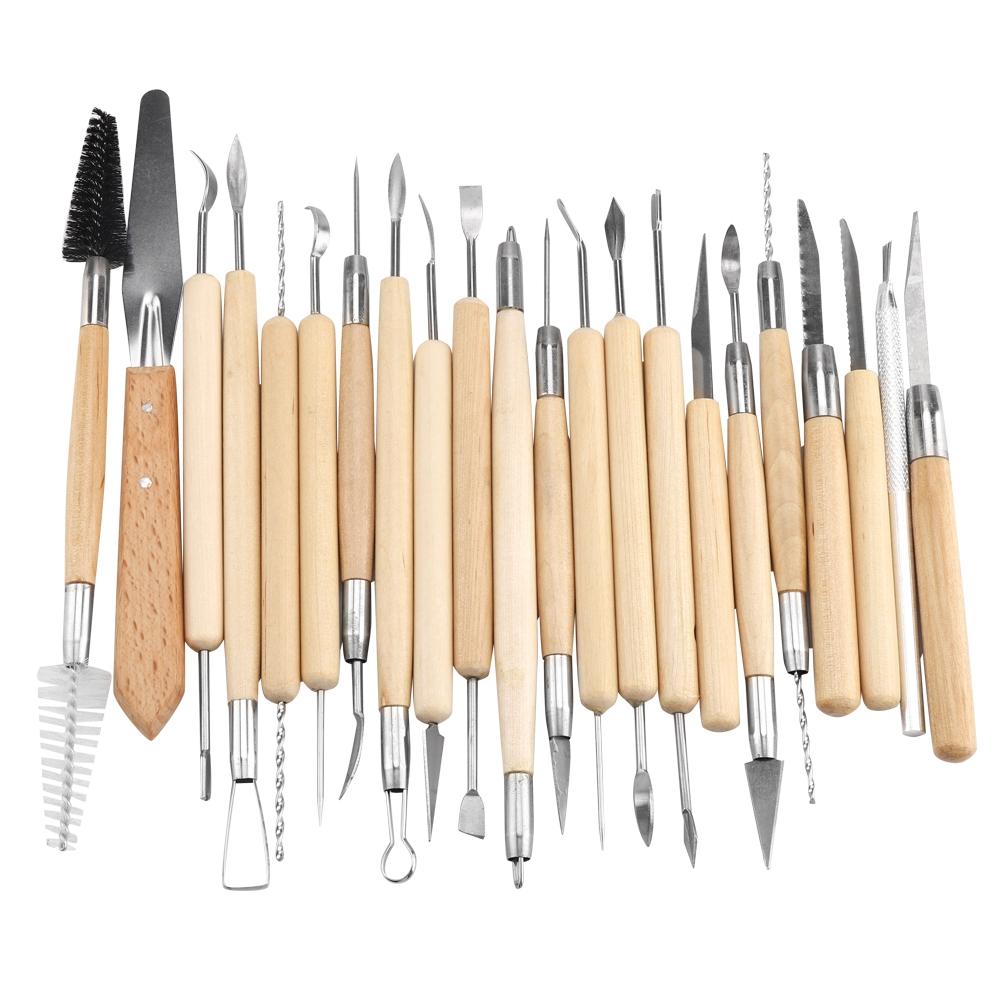 Set di 42 Pezzi di Strumenti per Artigianato in Ceramica e Argilla, Kit Combinato di Strumenti per Modellare, Intagliare e Scultura