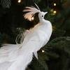 Colorful Christmas Bird Ornaments Glitter Feather Simulation Peacock  Parties Supplies