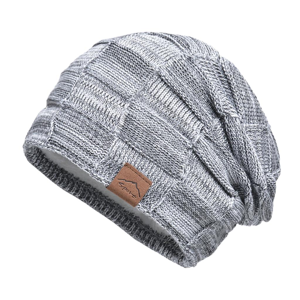 Winter Teenagers Beanie Hat Slouchy Plush Liner Hat Checkered Pattern Hat Adult Winter Shopping Taking Photo Supplies
