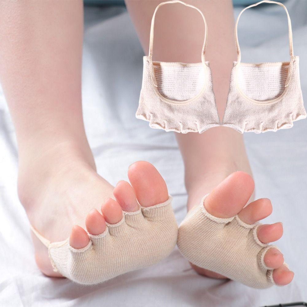 

Socks Women Sling Socks Cotton Foot Care Half Palm Insoles Toe Separator Socks Five Finger Socks