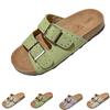 Damen Sommer Plateau Sandalen Verstellbare Schnallenriemen Nieten Design Offene Zehenpartie Lässige Slip-On Fußbett Sandalen