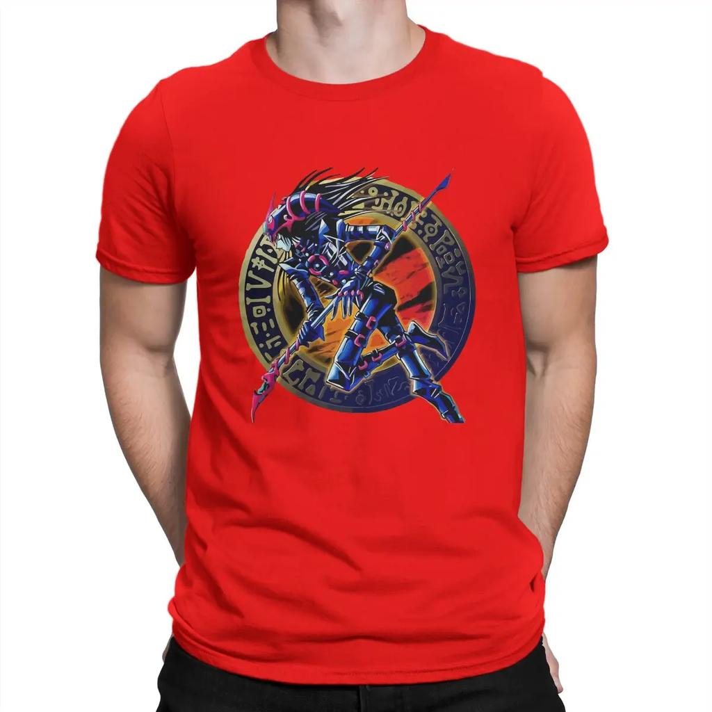 Dark Magician of Chaos T Shirts Men's  Pure Cotton Casual T-Shirts  Yu Gi Oh Duel Monsters Card Game Short Sleeve Clothing Gift