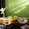 Luxuriöses Europäisches Glas Obstschalen-Set: Unregelmäßiges Spitzendesign für Zuhause & Kaffeetisch