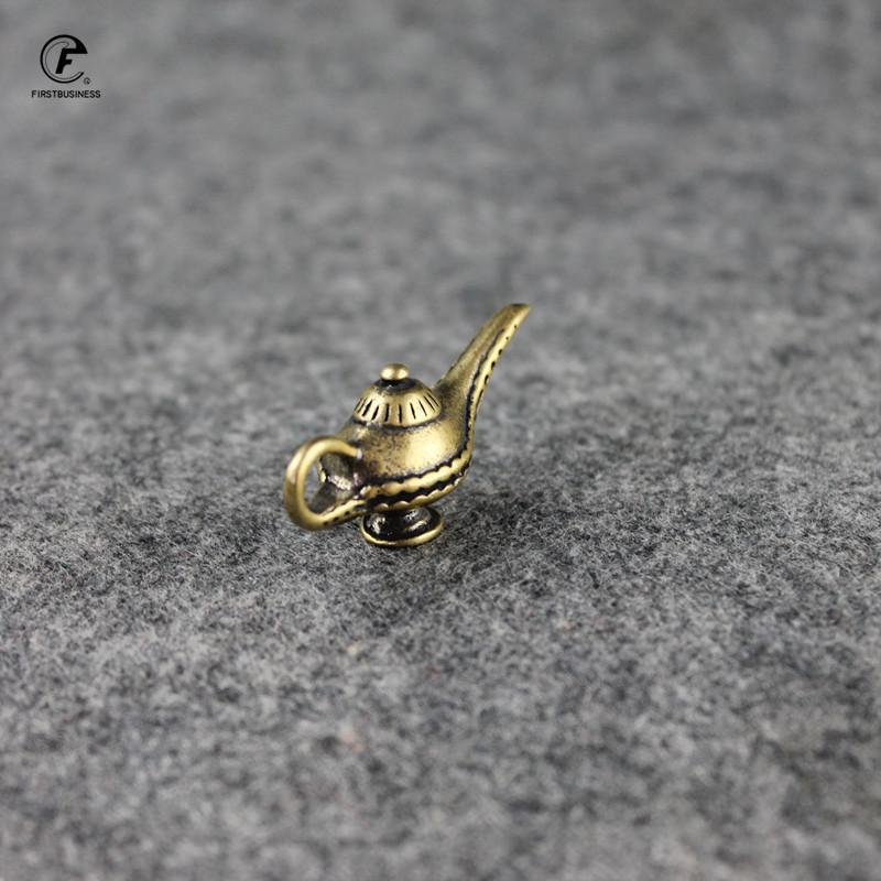 Antique Creative Wish Aladdin Lamp Candle Holder Arab Style Copper Lamp Ornament Vintage Luxury Home Decorations Crafts Tea Pet