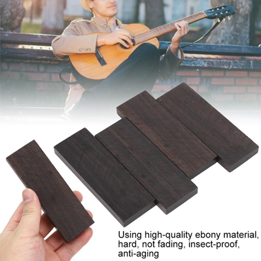 4pcs MX0126D Ebony DIY Knife Scales Musical Instrument Accessories 120 x 40 x 10mm
