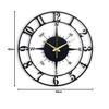Designer Metal Analog Wall Clock for Living Room | Latest Antique Stylish Fancy Decorative Big Size Wall Watch and Decor (Black, 40CM)