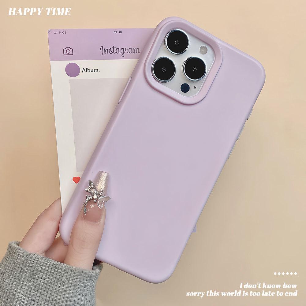 Minimalist iPhone 12-16 Protective Case: Soft Shell, Macaron Colors