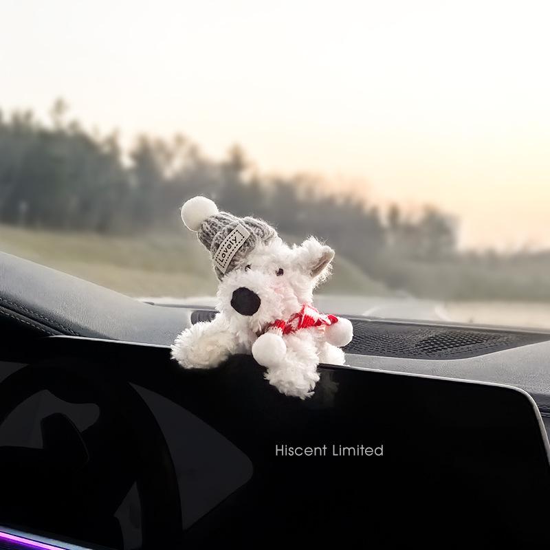 West Highland Puppy Car Ornament - Column Mount Central Screen Decoration