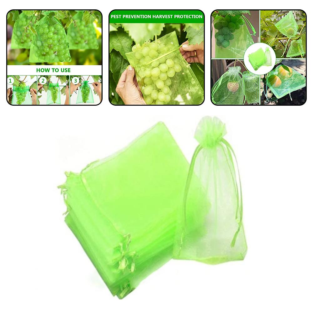 Easy To Close Open Fruit Harvest Green Fruit Bag Drawstring Mesh Bag Product Name Fine Mesh Fruit Small Fruits
