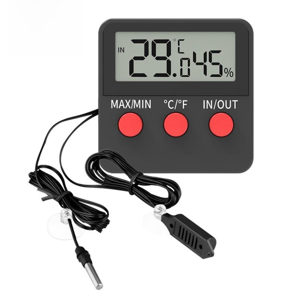 

1pc Digital Hygrometer Thermometer LCD Display DTH74 Dual Suction Cup Thermohygrometer For Reptiles Pets Egg Incubator China Mainland