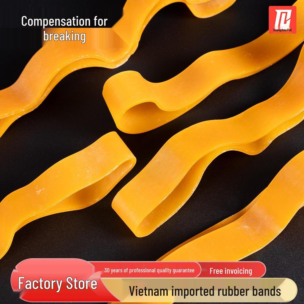 Vietnam Gelbe Gummibänder - Breit, Dick, Hohe Elastizität, Langlebig, Industriequalität, Bruchfest.